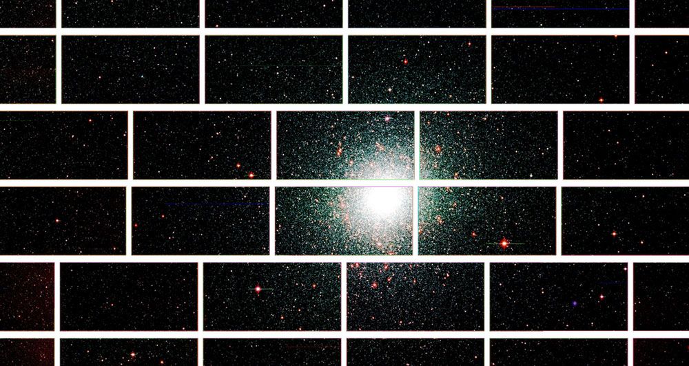 Zbliżenie poprzedniego obrazu gromady kulistej NGC 104