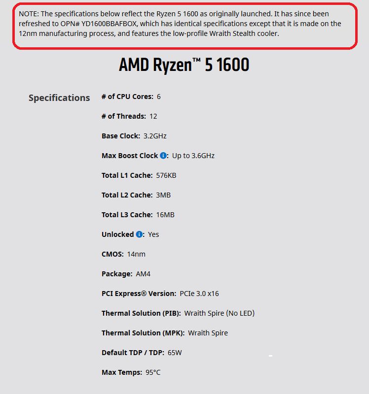 AMD Ryzen 5 1600