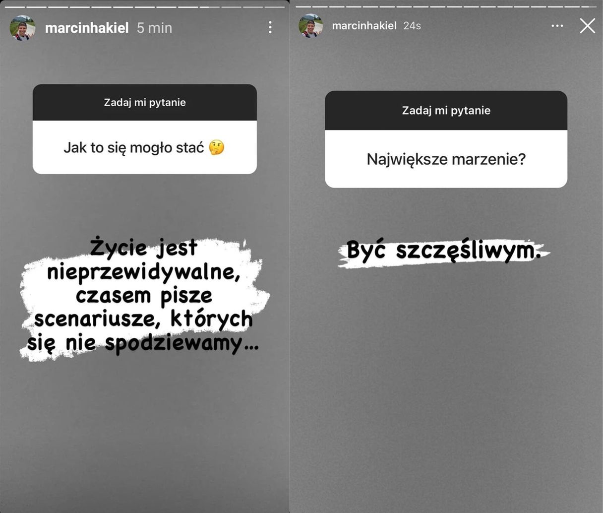 Marcin Hakiel odpowiada na pytania 