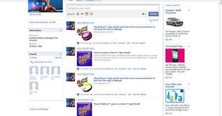 Buzz korzysta z Facebooka