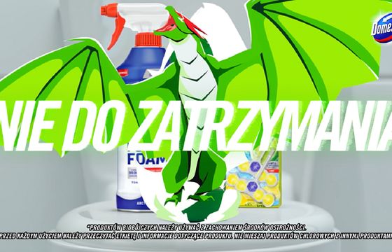 Smok w nowej kampanii Domestosa. AI pomogła w produkcji
