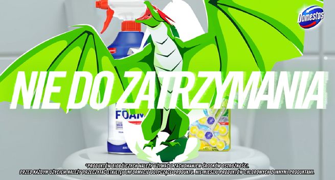 Smok w nowej kampanii Domestosa. AI pomogła w produkcji