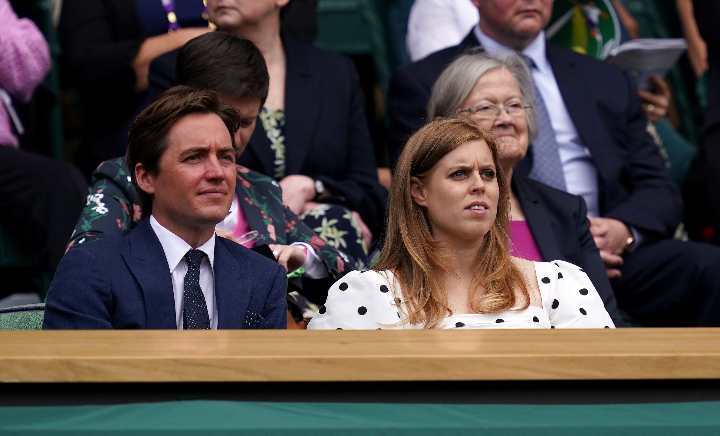 Ciężarna księżniczka Beatrycze z mężem na Wimbledonie 