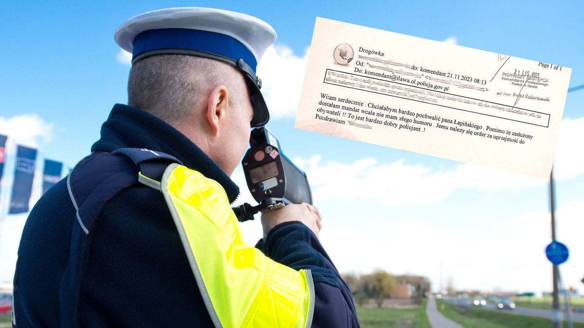Dostała mandat, tak podziękowała policjantom