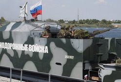 Rosyjski pociąg pancerny w południowej Ukrainie