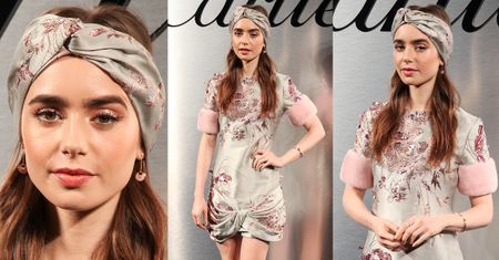 Lily Collins odsłania nogi na imprezie zegarka