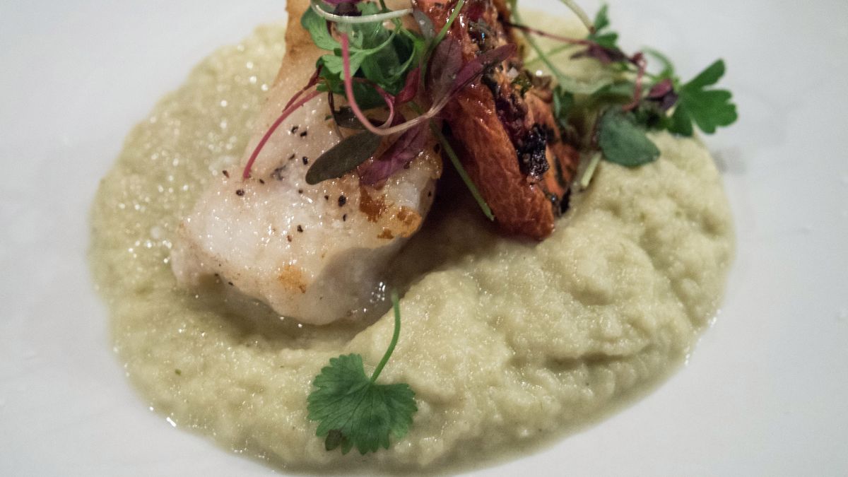 Atlantycki zębacz pasiasty poddany obróbce wysuszającej mięso