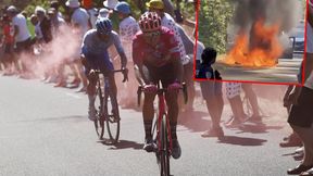 Koszmar na trasie Tour de France. Radiowóz stanął w płomieniach