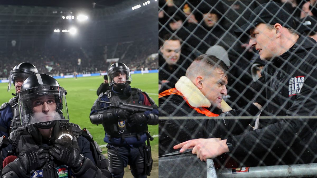 Getty Images / David Balogh/Balint Szentgallay / Na zdjęciu: policja i bójka kibiców