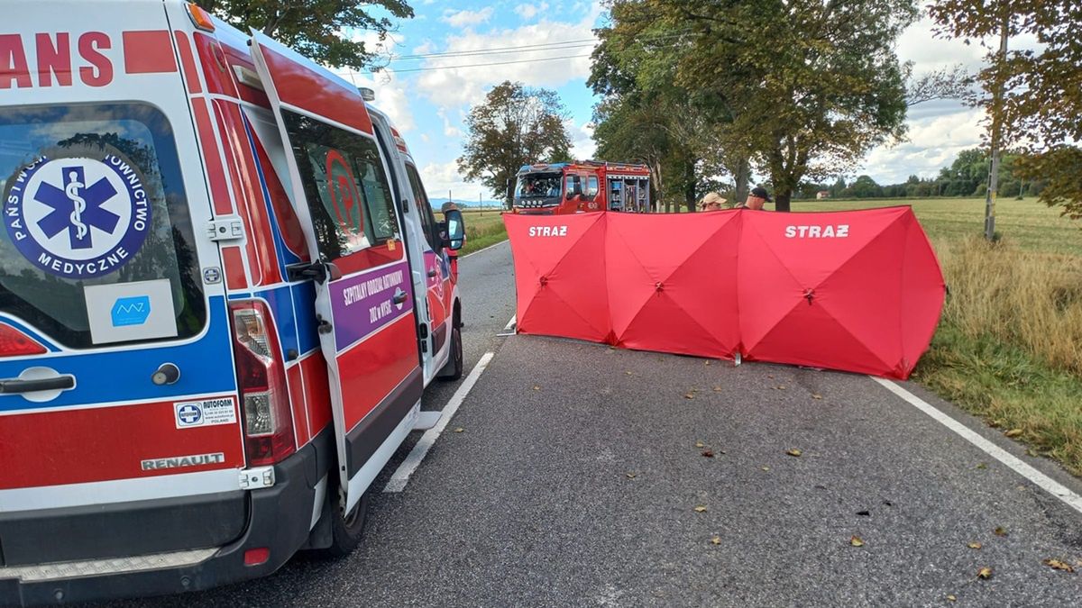 Śmiertelny wypadek motocyklisty koło Nysy.
