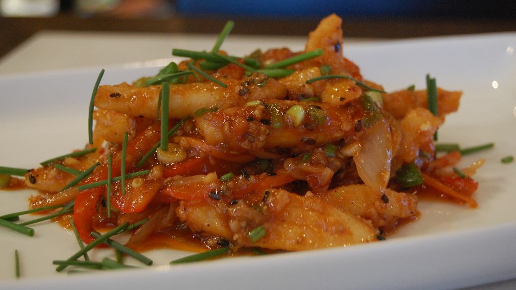 Mątwa poddana obróbce nawilżającej mięso