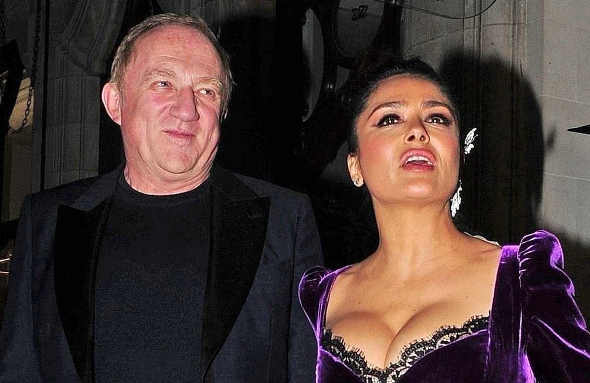 Salma Hayek z mężem po gali BAFTA