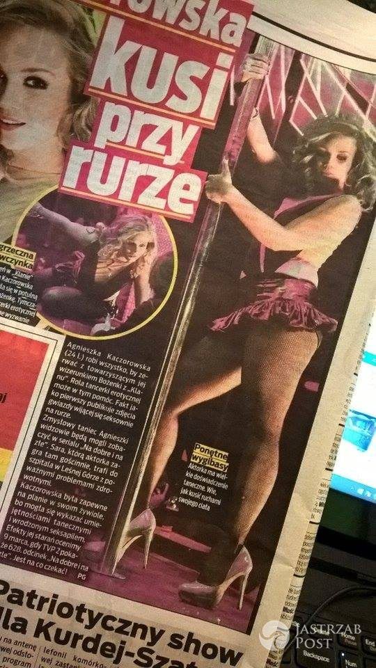 Agnieszka Kaczorowska zatańczy na rurze w serialu 'Na dobrei na złe" (fot. "Fakt")