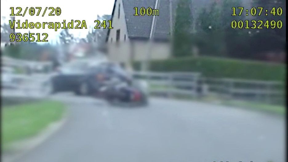 Kamieniec Ząbkowicki. 140 km/h w terenie zabudowanym. Pościg zakończony upadkiem pijanego motocyklisty