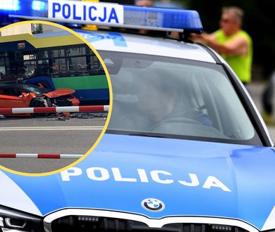 Wypadek z udziałem sportowego lamborghini. Są ranni