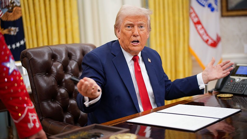 President Trump Signs Executive Orders In The Oval Office
WASHINGTON, DC - MARCH 31: U.S. President Donald Trump speaks alongside entertainer Kid Rock before signing an executive order in the Oval Office of the White House on March 31, 2025 in Washington, DC. Trump has signed an executive order against ticket scalping and reforming the live entertainment ticket industry.  (Photo by Andrew Harnik/Getty Images)
Andrew Harnik