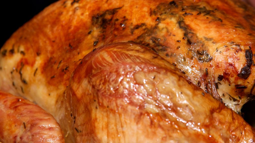Pieczona skóra z indyczki