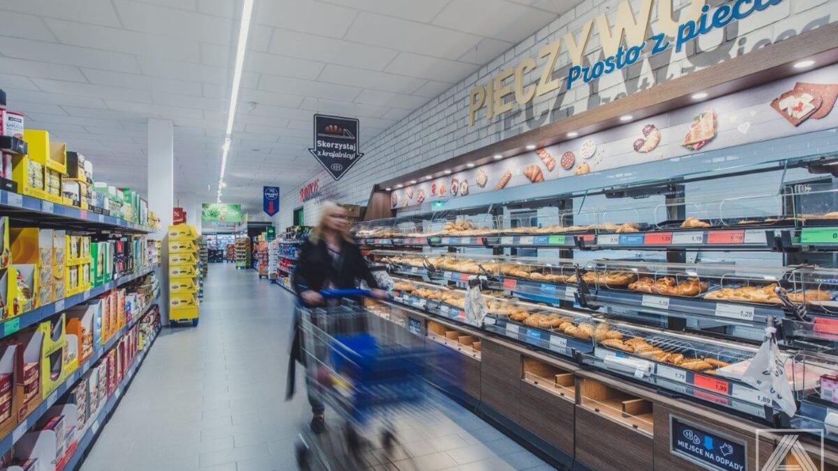 Wnętrze sklepu Aldi