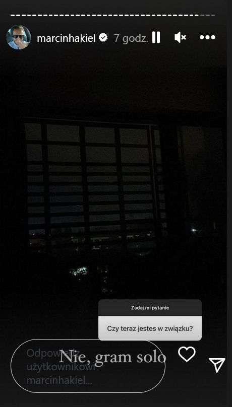 Hakiel przyznał, że na razie jest sam