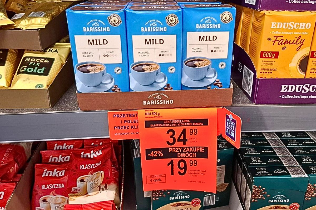 Tańsza w Aldi jest również kawa Barissimo Mild