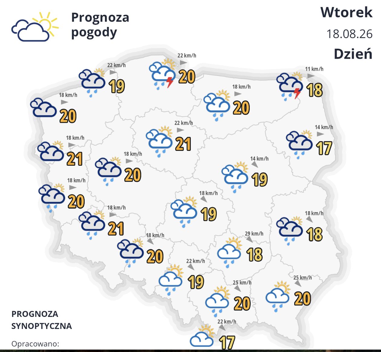 Popada i zagrzmi także we wtorek