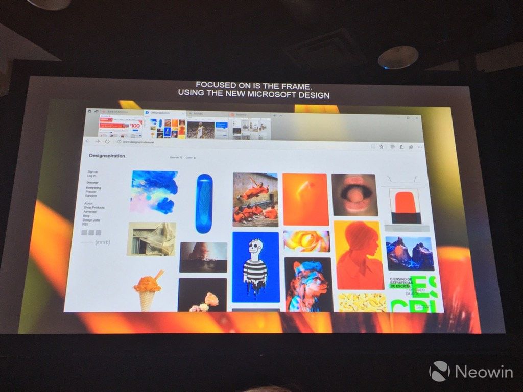 Elementy Fluent Design w Edge'u, fot. Neowin