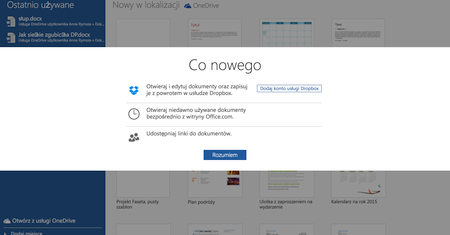 Office Online już łączy się z Dropboksem