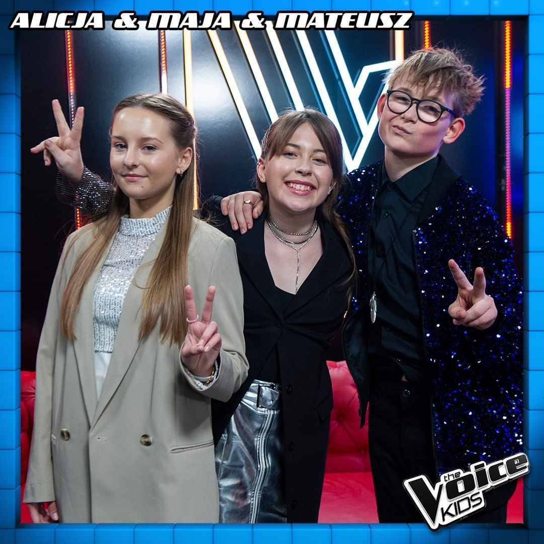 Maja Cembrzyńska, Alicja Górzyńska i Mateusz Krzykała - finał The Voice Kids 7