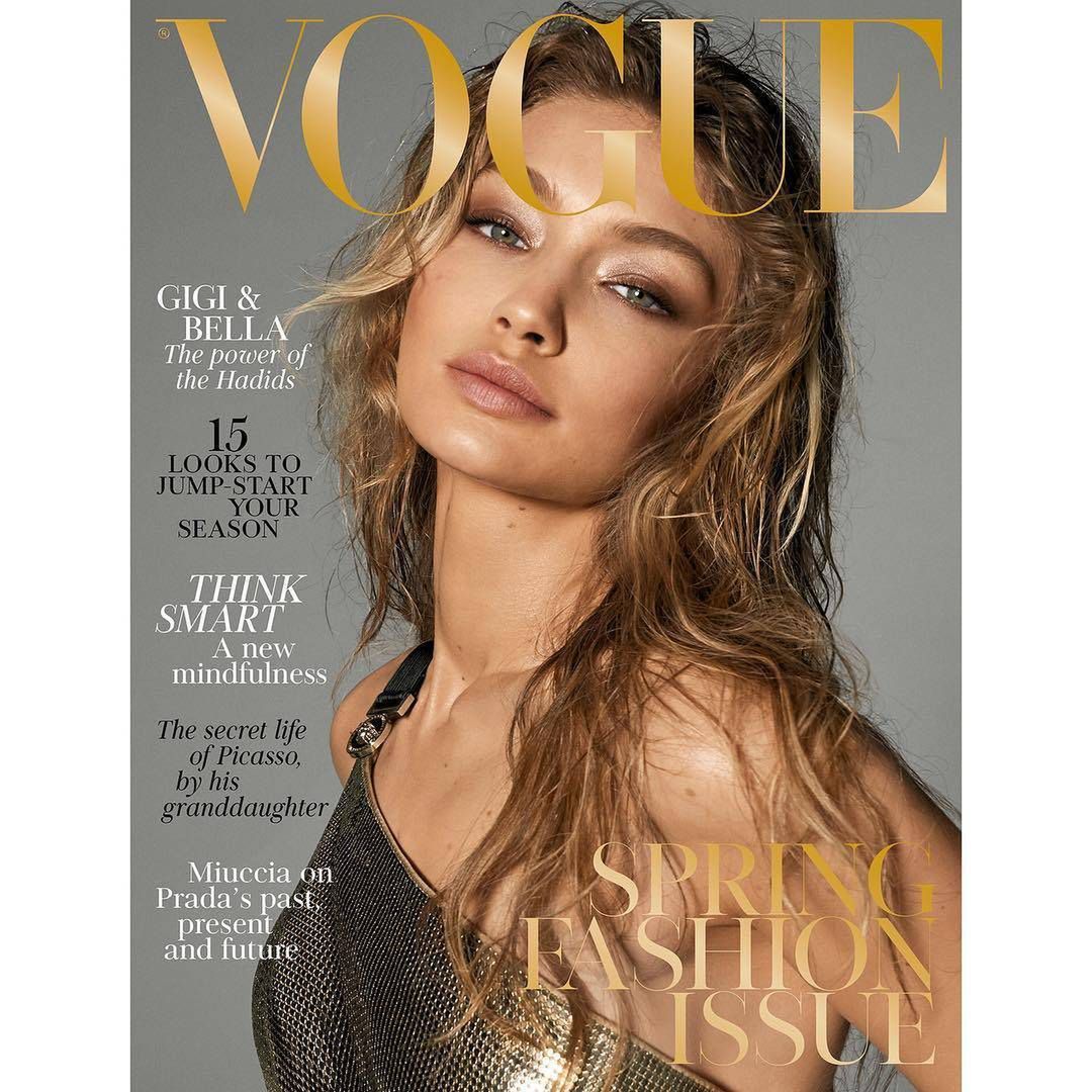 Gigi Hadid, brithish Vouge, luty 2018