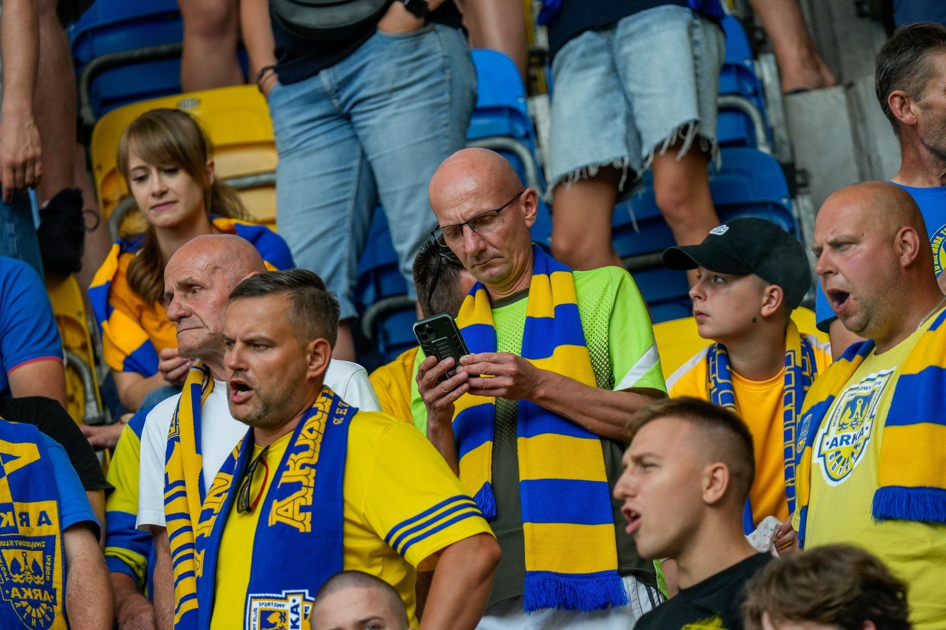 Kibice na meczu Arka Gdynia - Pogoń Szczecin