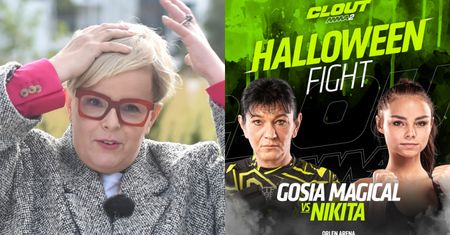 Karolina Korwin Piotrowska zszokowana walką Nikity i Gosi Magical na Clout MMA. Wskazuje na sponsora: "SERIO?!"