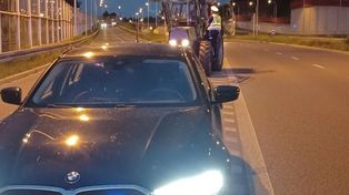 Lublin: O włos od tragedii. Ciągnik rolniczy próbował wjechać na ekspresówkę