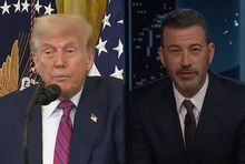 Donald Trump i Jimmy Kimmel, fot. kadry z youtube'a