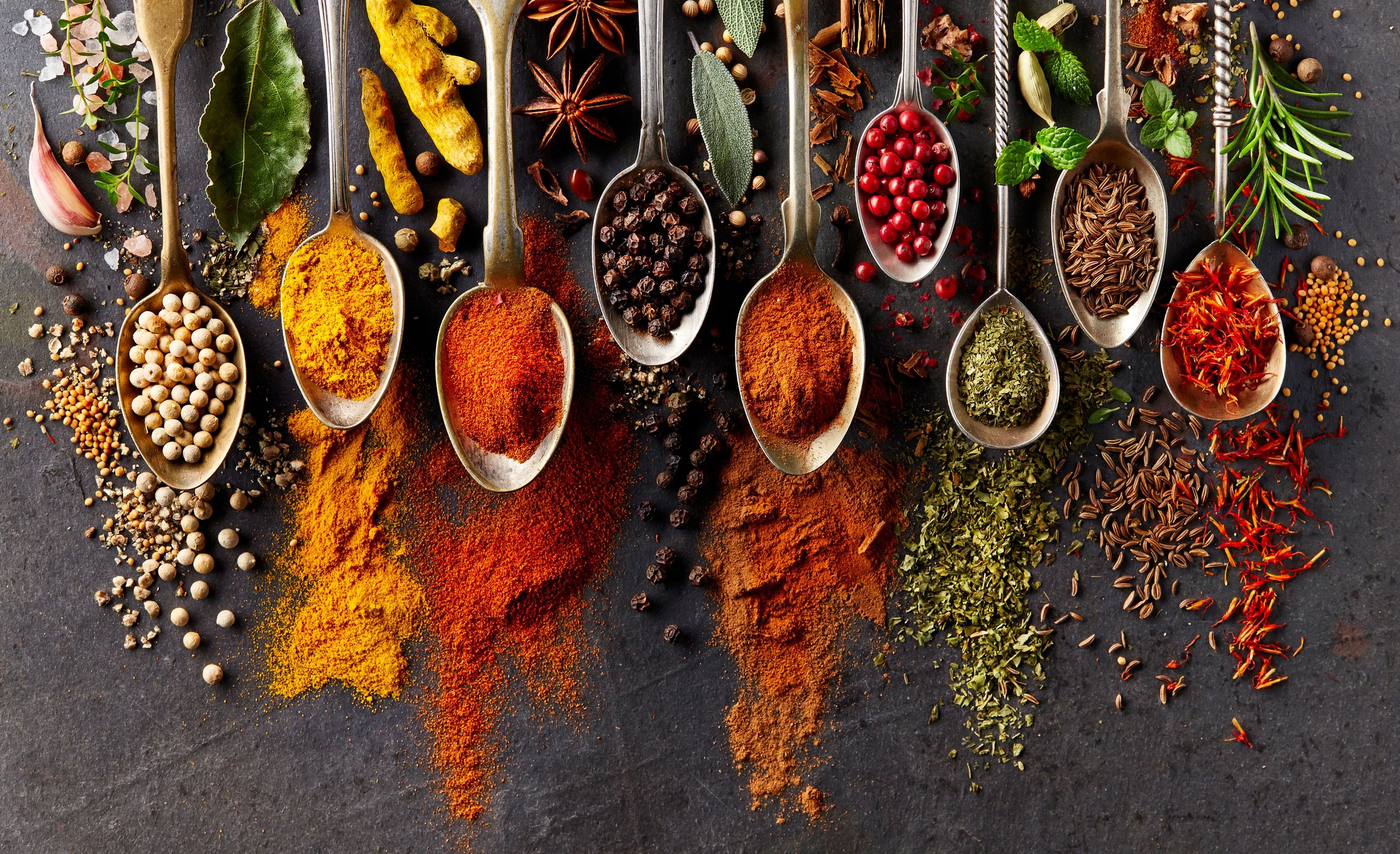 Spices on black background
Anton Ignatenco
spice, coriander, pepper, aroma, anise, allspice, black, curry, cardamom, collection, seed, indian, cumin, group, seasoning, herb, cooking, food, red, organic, leaf, star, turmeric, ingredient, nature, cinnamon, dry, graphite, spoon, powder, salt, board, mustard, paprika, dried, laurel, safran, silver, stone, rosemary, sage, mint, thyme, oregano, garlic