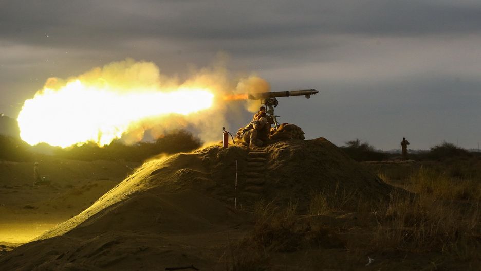 JASK, IRAN - DECEMBER 30:  (----EDITORIAL USE ONLY - MANDATORY CREDIT - "IRANIAN ARMY - HANDOUT" - NO MARKETING NO ADVERTISING CAMPAIGNS - DISTRIBUTED AS A SERVICE TO CLIENTS----) Iranian soldiers take part in an annual military drill in the coast of the Gulf of Oman and near the strategic Strait of Hormuz, in Jask, Iran on December 30, 2022. (Photo by Iranian Army / Handout/Anadolu Agency via Getty Images)