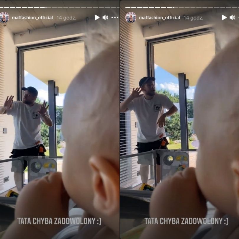 Sebastian Fabijański świętuje przeprowadzkę do nowego domu, tańcząc na tarasie