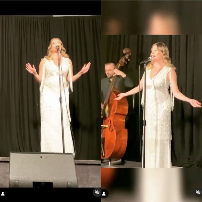 Tamara Arciuch ćwiczy na macie. Tak promuje swój recital