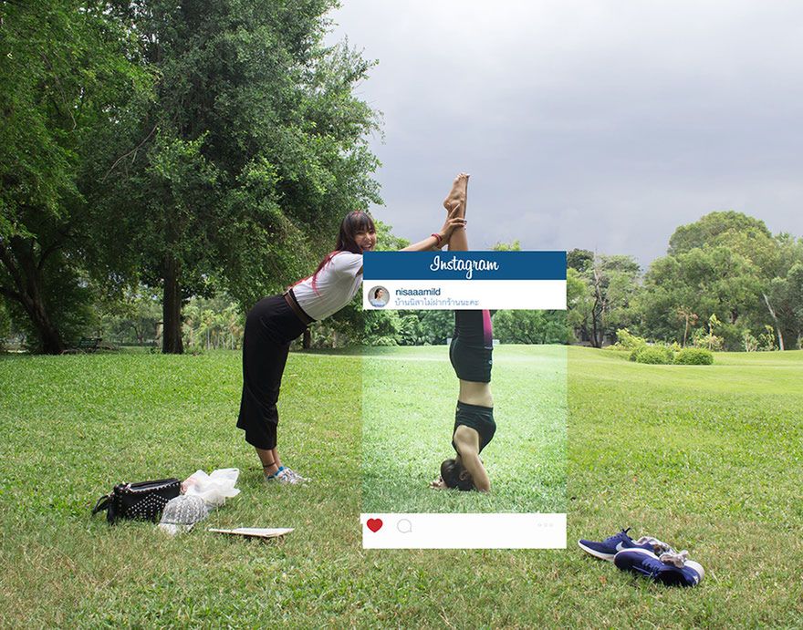 Fotografie pokazujące czym różni się rzeczywistość od świata z Instagrama 2