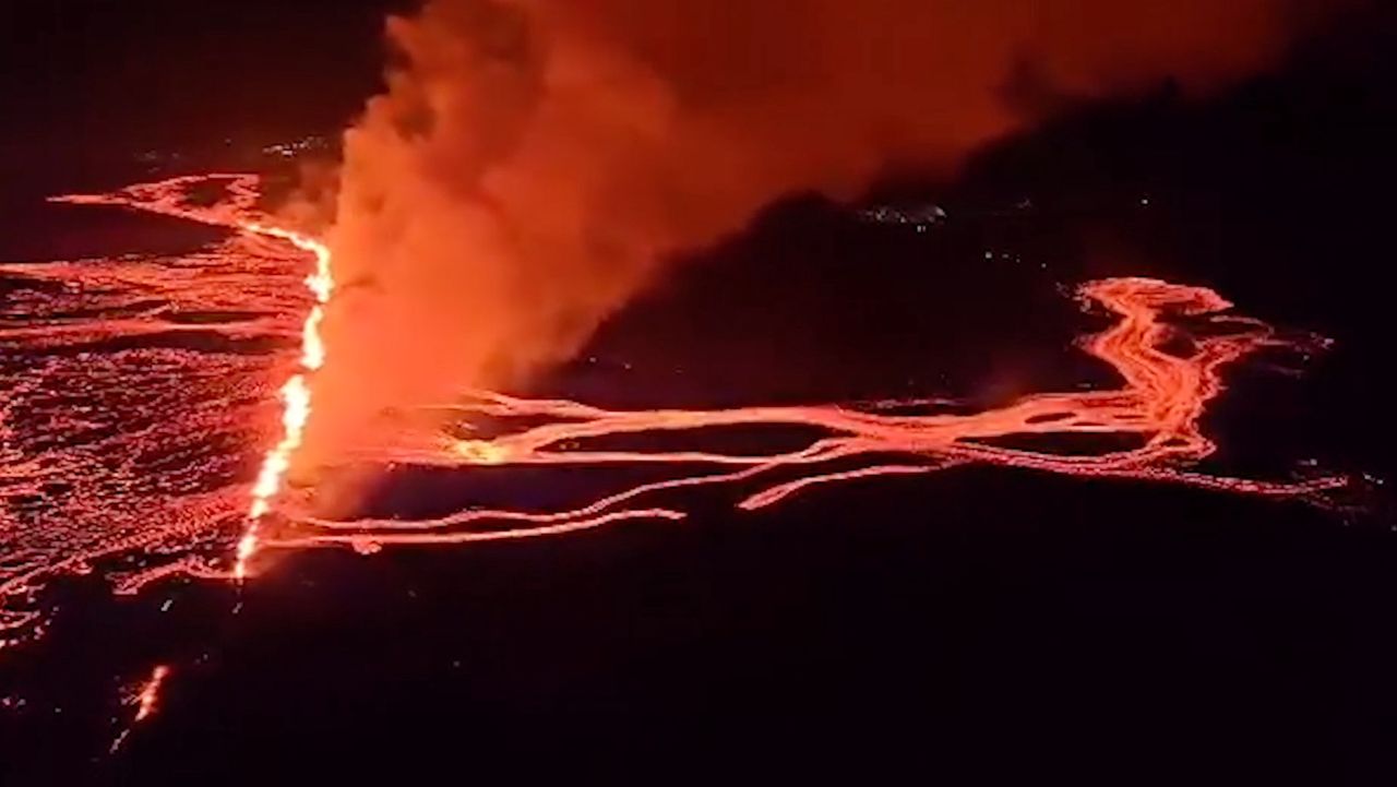 Volcano eruption on the Reykjanes peninsula