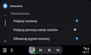 Ustawienia w Androidzie Auto