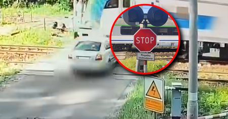 Wjechała z dziećmi pod pociąg. Nagranie mrozi krew w żyłach