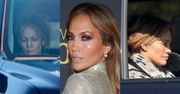 Jennifer Lopez bez grama makijażu przyuważona podczas przejażdżki samochodem