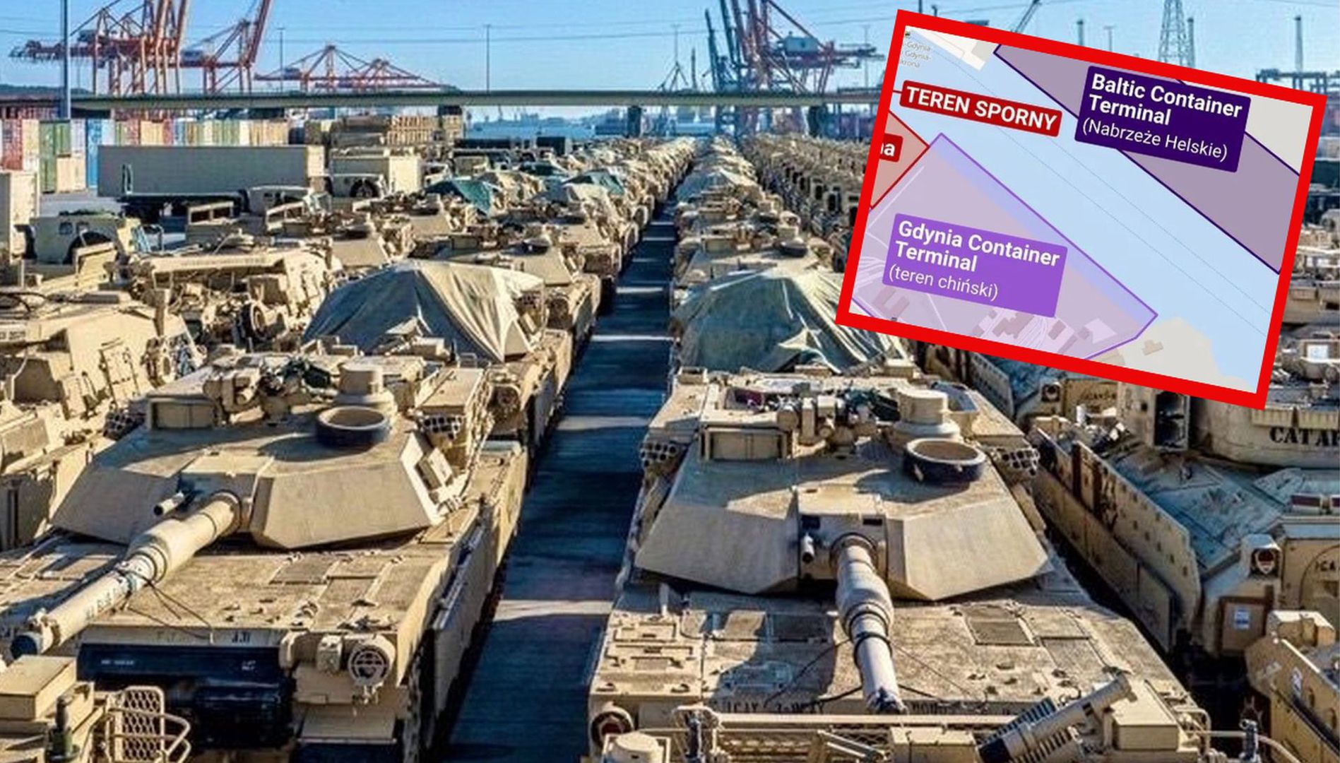 Wyładunek amerykańskich czołgów w Porcie Gdynia