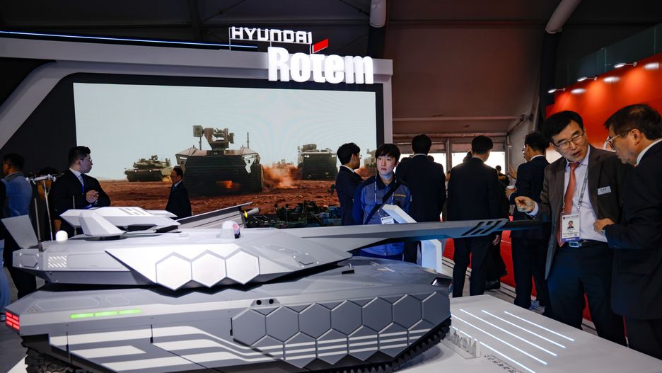 Stoisko firmy Hyundai Rotem na Adex 2023