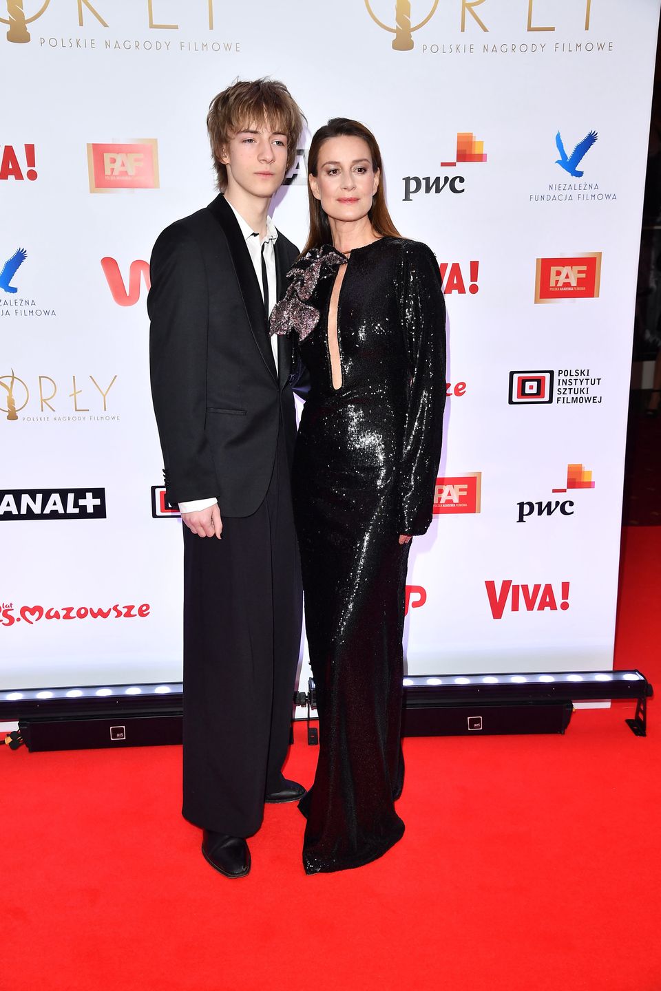 Maja Ostaszewska pojawiła się na Orłach w towarzystwie syna