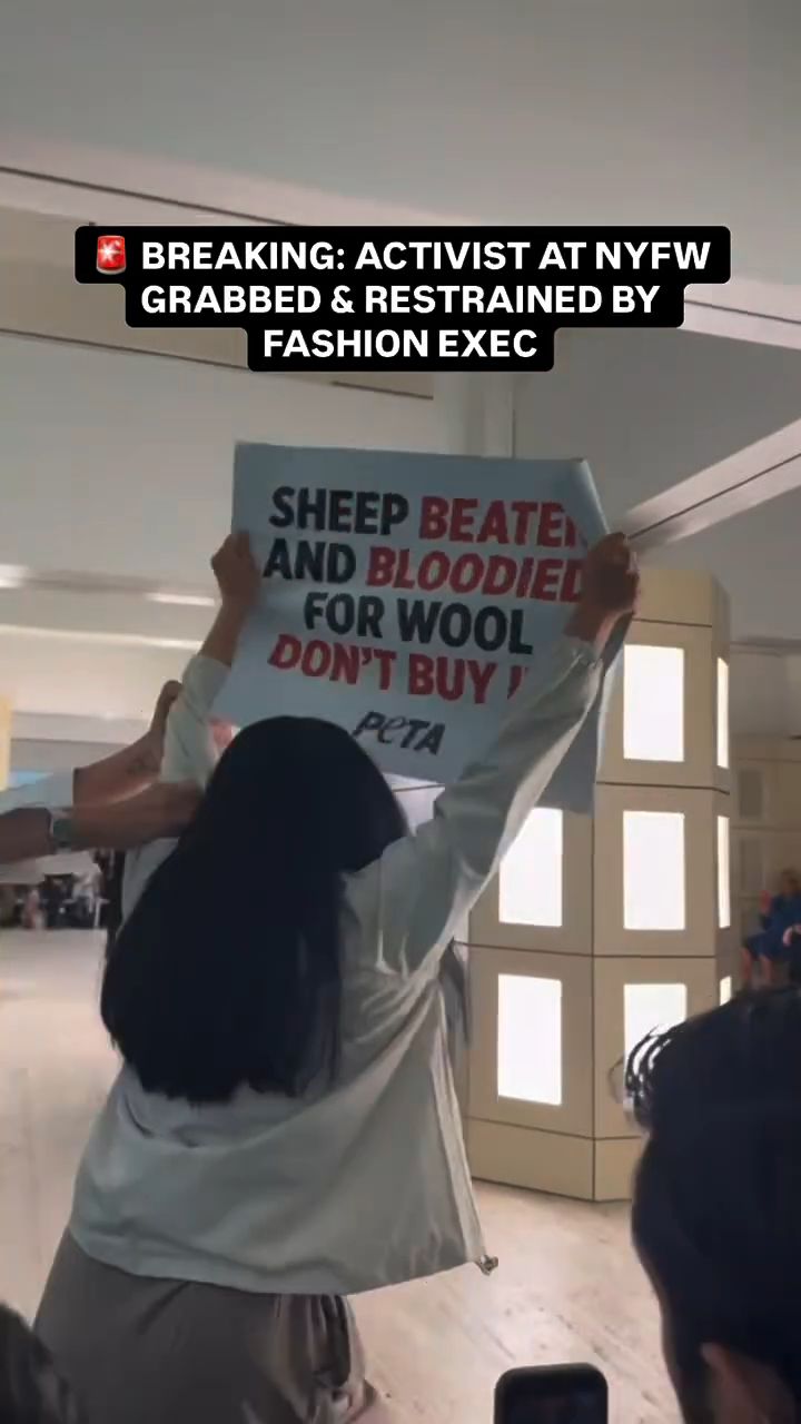 Protest aktywistów na New York Fashion Week