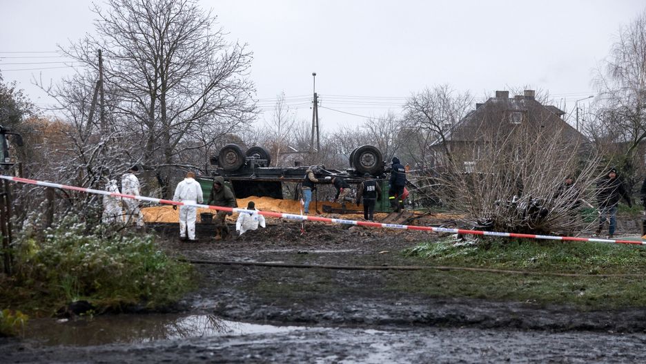 Miejsce uderzenia pocisku w Przewodowie 
