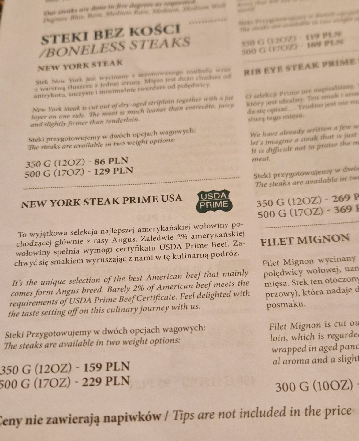 Menu po angielsku to w Rzeszowie powoli już norma