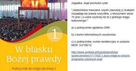 Szokujące treści w podręcznikach do nauki religii. Rodzice oburzeni