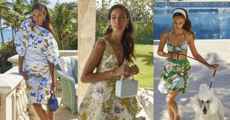 Modelka Victoria's Secret pozuje z pudelkiem